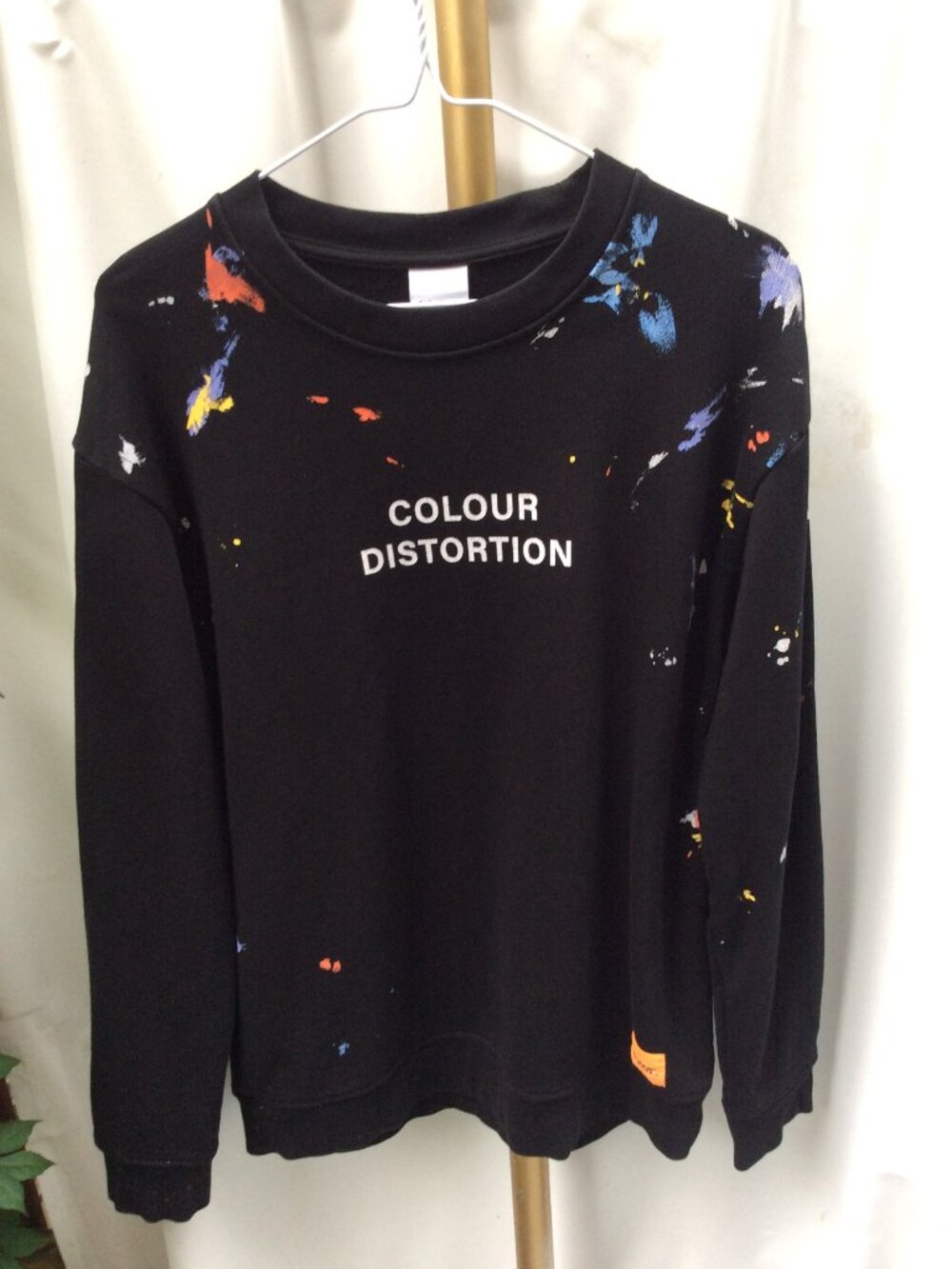 Zara Colour Distortion Paint Splatter Sweatshirt Size M